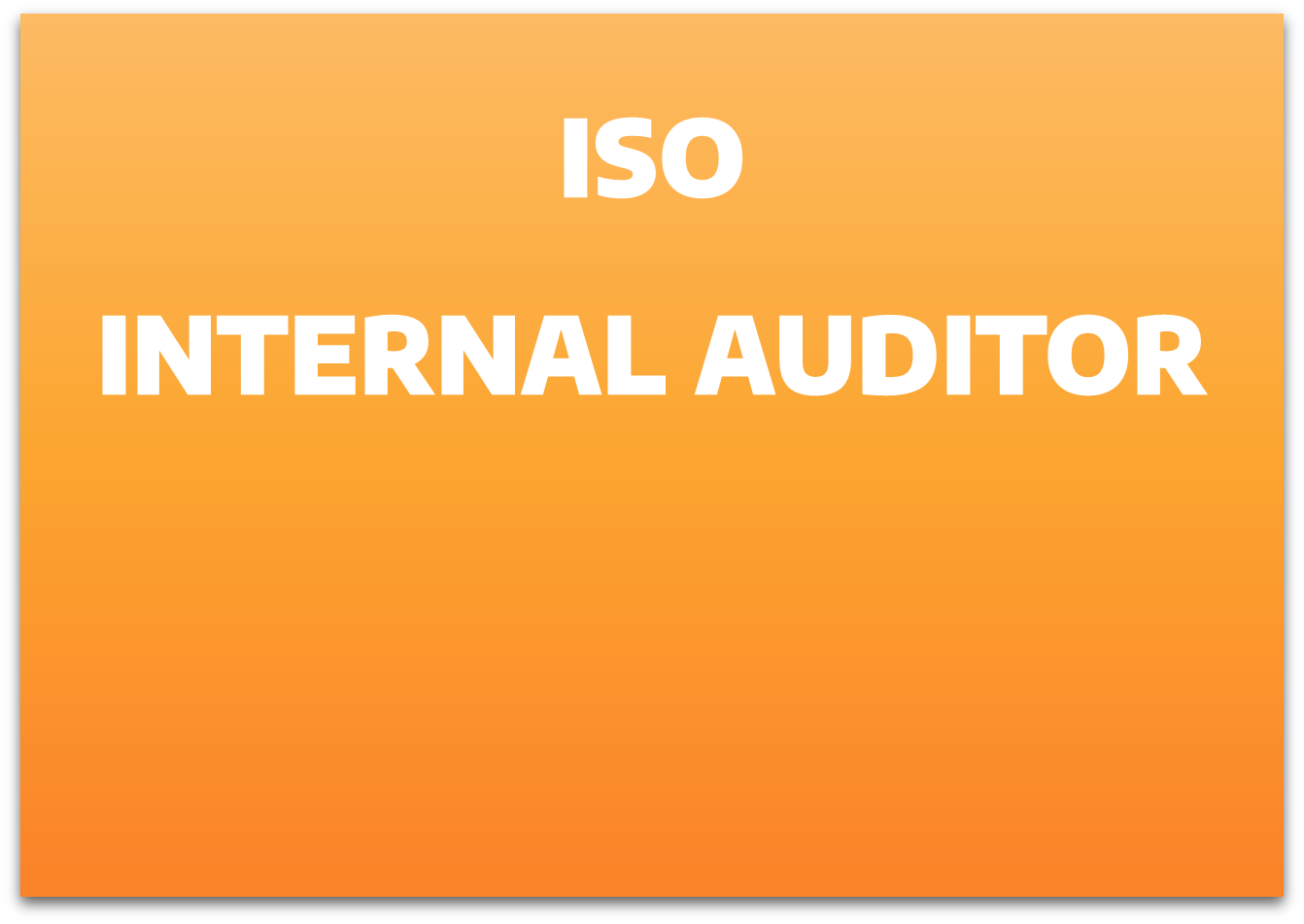 ISO Internal Auditor